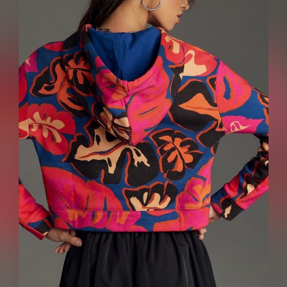 Farm Rio Printed Hooded Sweatshirt, Size S - Picture 3 of 13